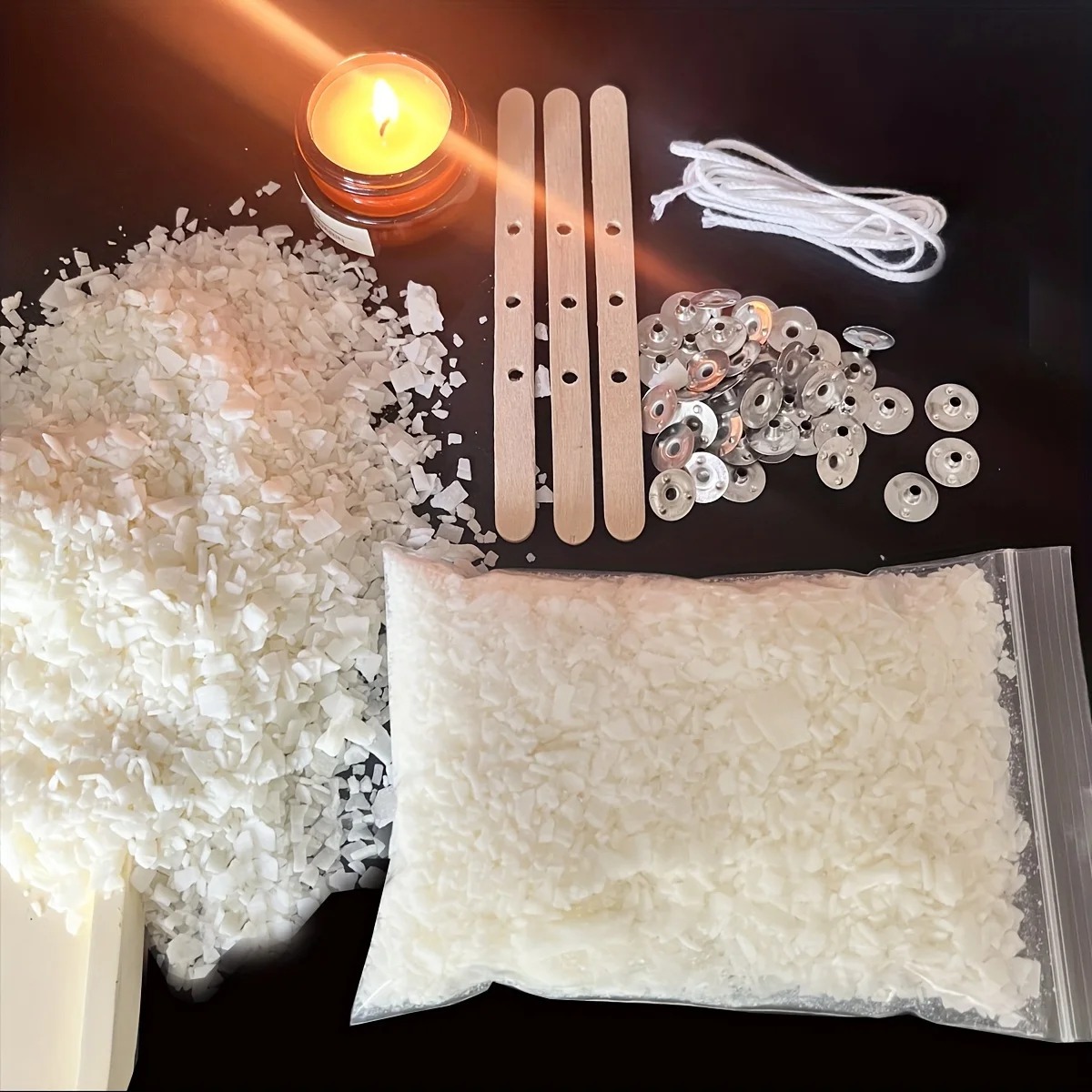 Candle Making Kit - ชุดทำเทียน 100 กรัม ขี้ผึ้งถั่วเหลือง DIY ทำเทียนหอม
