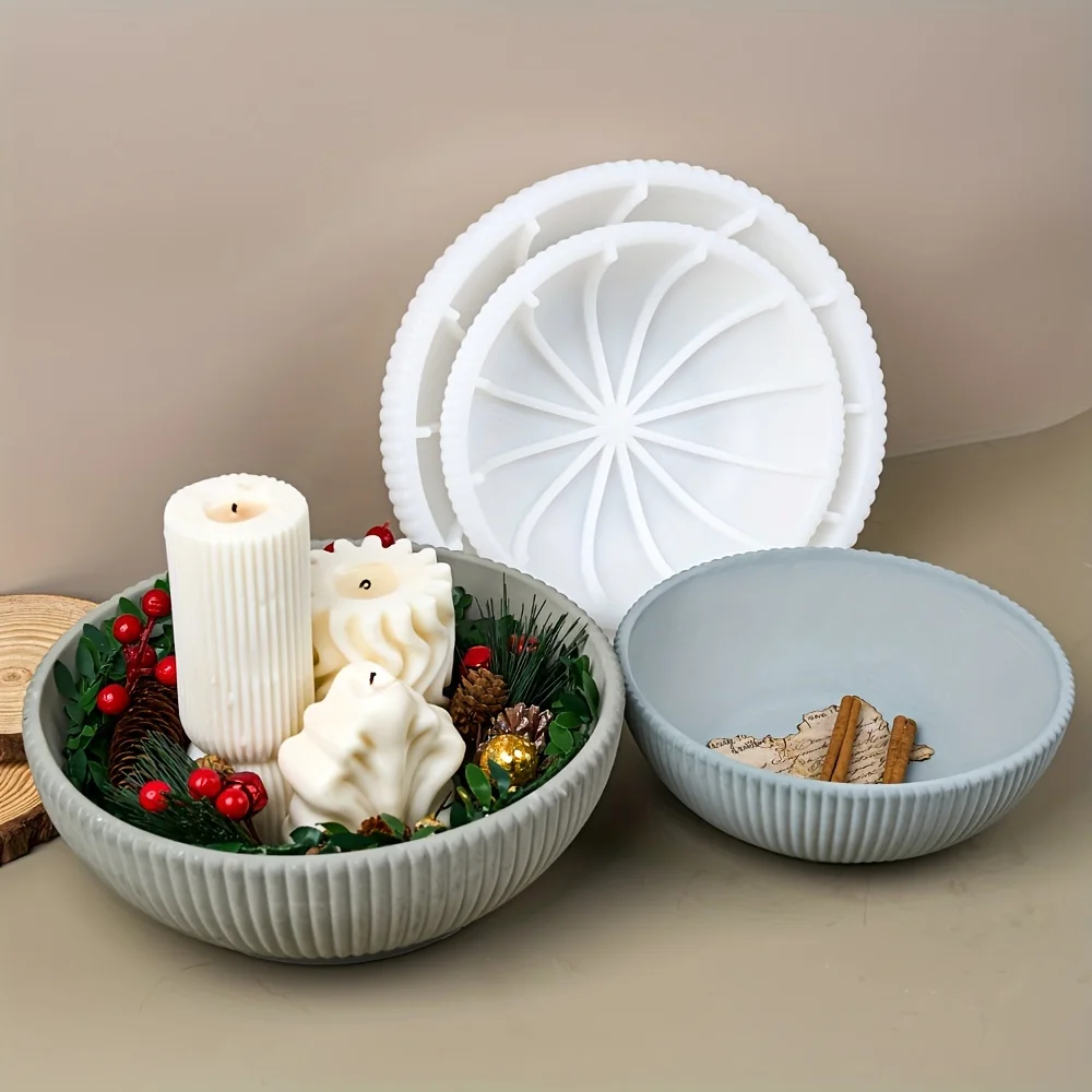 Candle Molds - 1 แหวนแม่พิมพ์ซิลิโคนสําหรับอีพ็อกซี่,ทําเทียน,ปูนปลาสเตอร์ซีเมนต์ Succulent Planters,ตกแต่งหม้อหัตถกรรม,DIY Craftsmen ของขวัญ