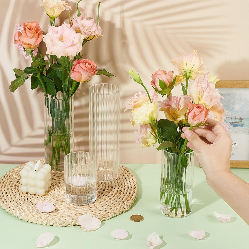 แจกันทรงกระบอกแก้ว 4 ขนาด 3.5/ - Candle Containers บทวิจารณ์และราคา
