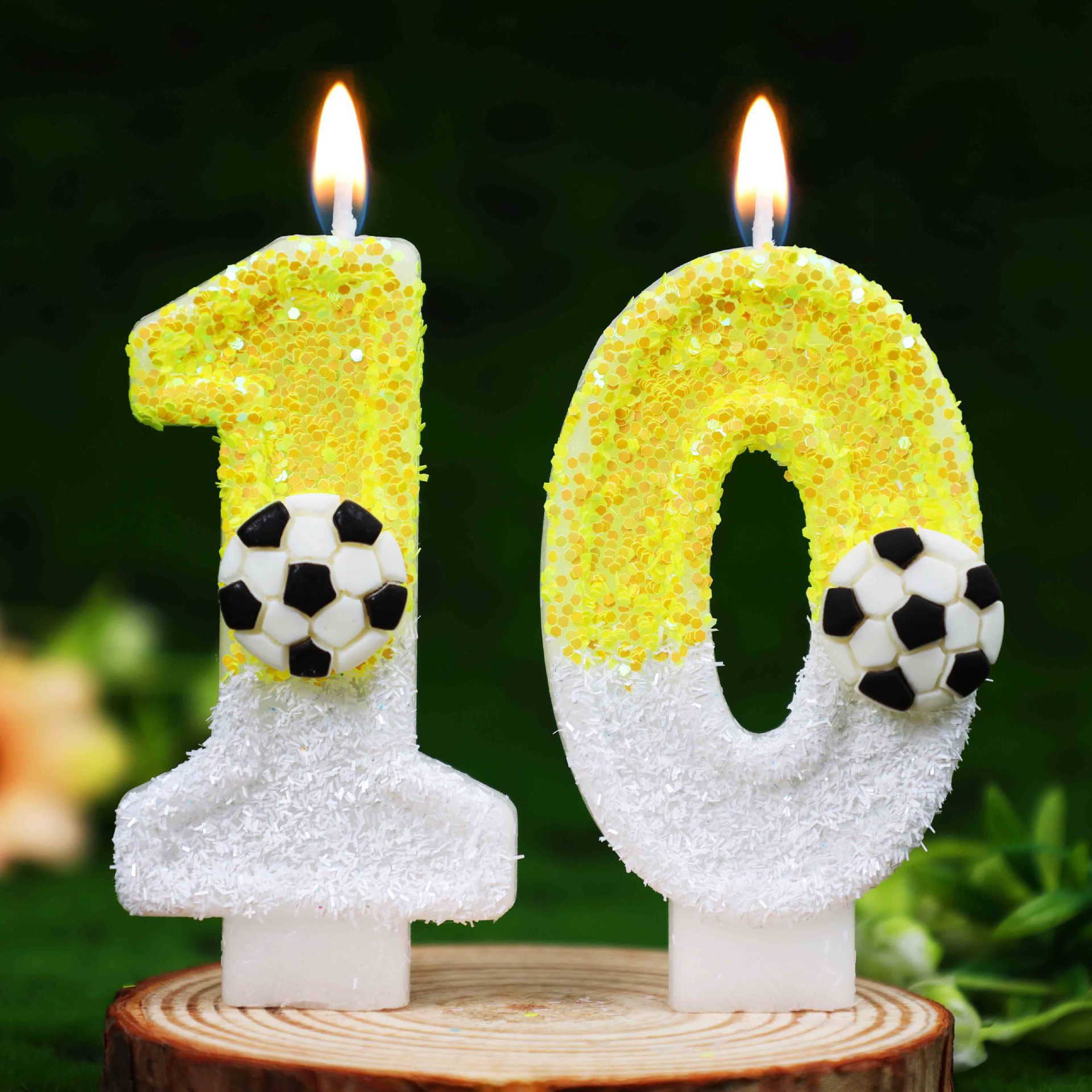 เทียนวันเกิดดิจิตอลรูปฟุตบอลปร - Silk Candle บทวิจารณ์และราคา