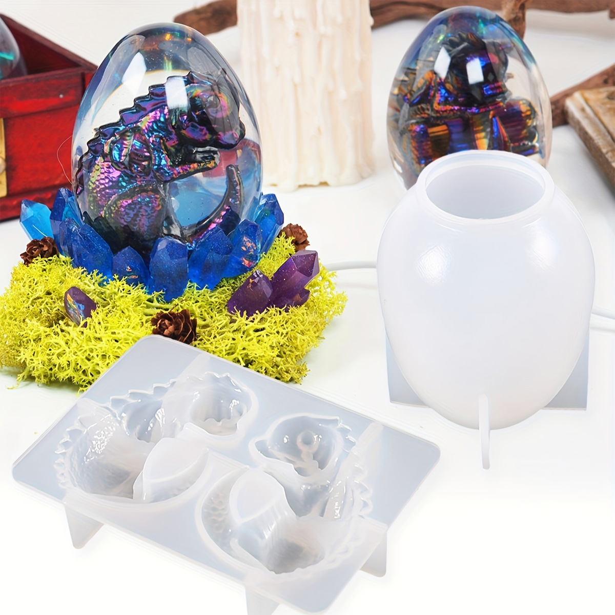 แม่พิมพ์ไข่มังกรซิลิโคน ชุด 2  - Candle Making Kit บทวิจารณ์และราคา