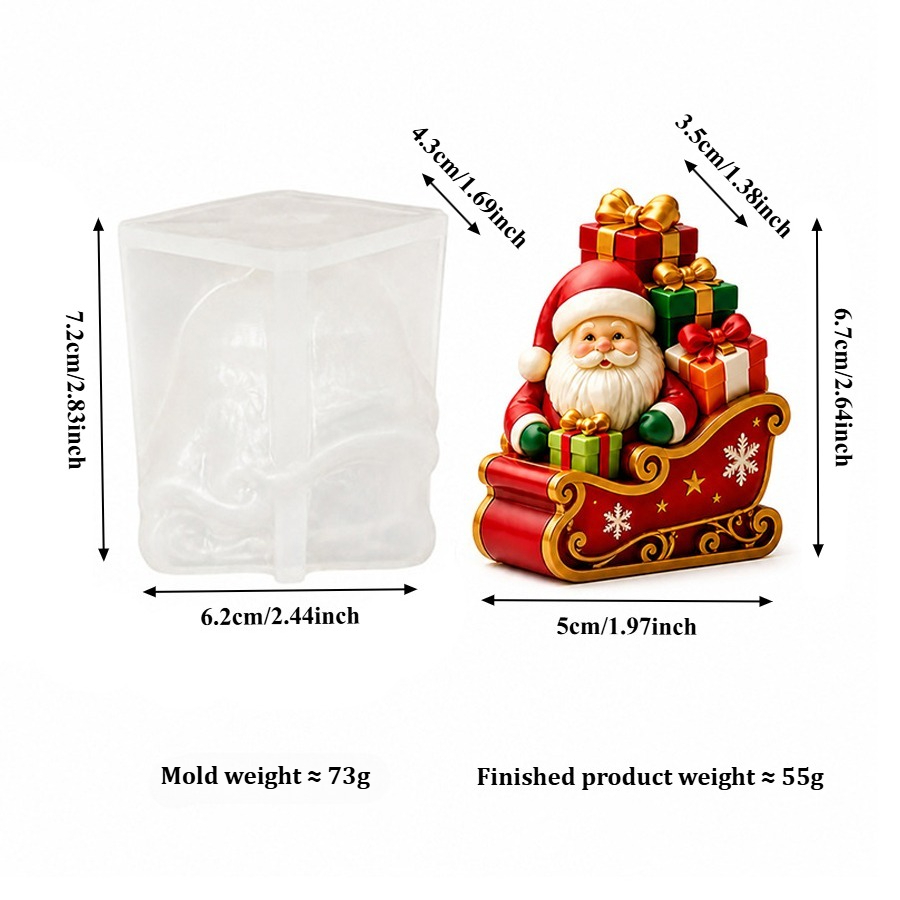 แม่พิมพ์เทียนซิลิโคนรูปซานตาคล - Candle Containers บทวิจารณ์และราคา